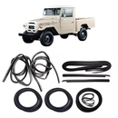 <transcy>Restoration Kit Door Trunk Rubber Seal Windshield Window Run Channel Beltline Weatherstrip Toyota Land Cruiser 40 Series FJ40 FJ45 BJ40 Tailgate</transcy>
