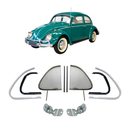 <transcy>Restoration Kit Vent Window Frame Glass Latch Rubber Seal VW Beetle 1959 to 1970</transcy>