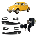 <transcy>Door and Decklid Engine Handle with Keys Black VW Beetle 1977 to 1996</transcy>