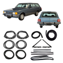 <transcy>Complete Restoration Door Window Weatherstrip Rubber Seal Kit Opel Rekord C Caravan 1985 to 1992</transcy>