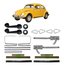 <transcy>Manual Window Regulator With Sash Run Channel and Beltline Weatherstrip Seal Kit VW Beetle 1978 to 1996</transcy>