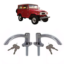 <transcy>Exterior Door Handle With Keys Pair Chrome Toyota Bandeirante </transcy>
