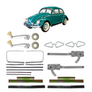 <transcy>Manual Window Regulator With Sash Run Channel and Beltline Weatherstrip Seal Kit VW Beetle 1959 to 1970</transcy>