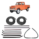 <transcy>Door Vent Window Run Channel Beltline Weatherstrip Kit Ford F75 Rural Willys Jeep Station Wagon</transcy>