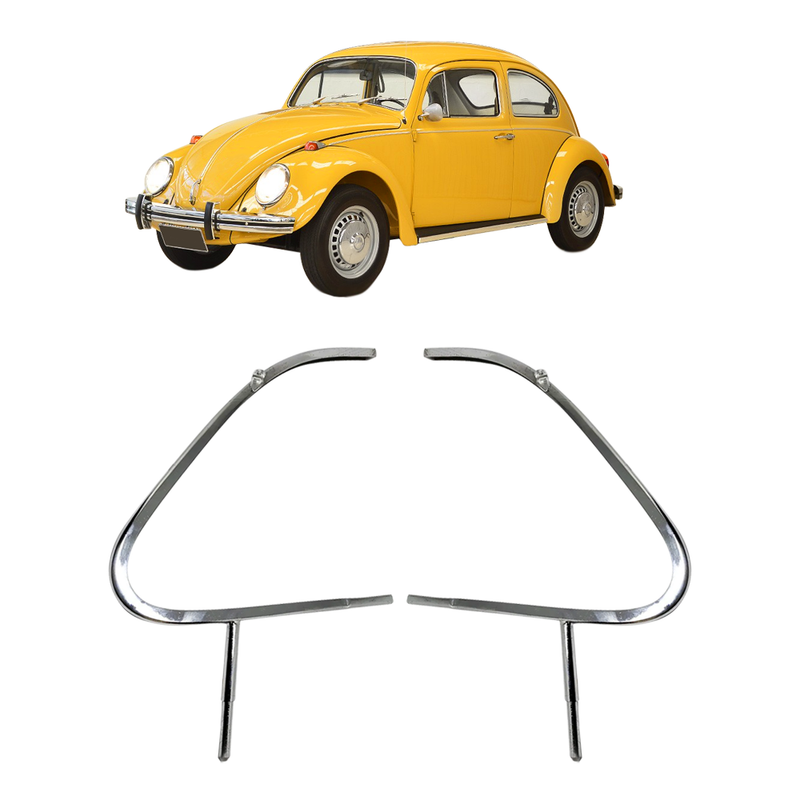<transcy>Vent Window Frame Pair Chrome VW Beetle 1971 to 1996</transcy>