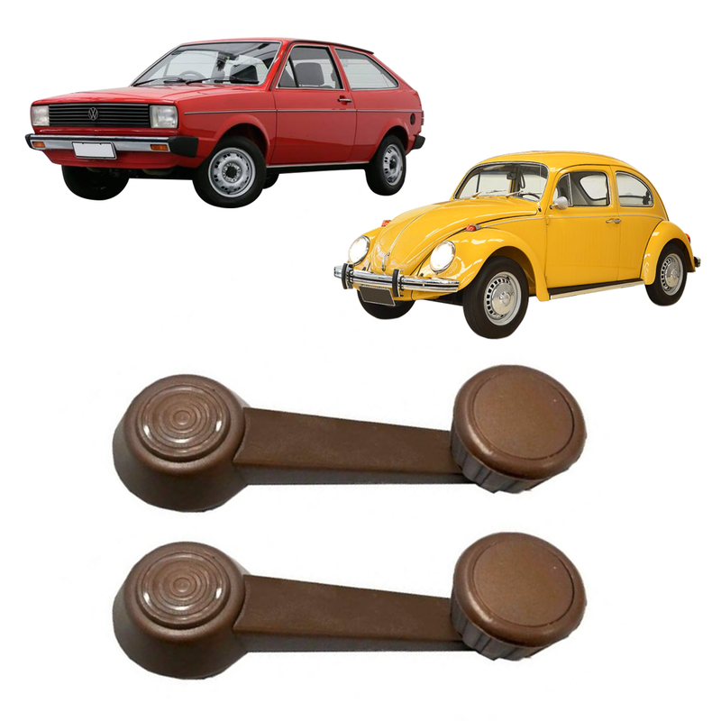 <transcy>2 Window Crank Handle Brown VW Beetle Gol Brasilia Passat</transcy>