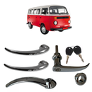 Kit Maçaneta Porta Dianteira Lateral Kombi Clipper Cromada