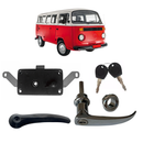Kit Fechadura Maçaneta Porta Meio Lateral Kombi 1975 A 1997