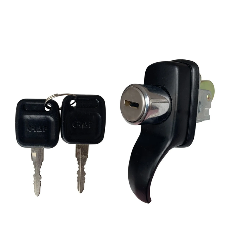 <transcy>Door and Decklid Engine Handle with Keys Black VW Beetle 1977 to 1996</transcy>