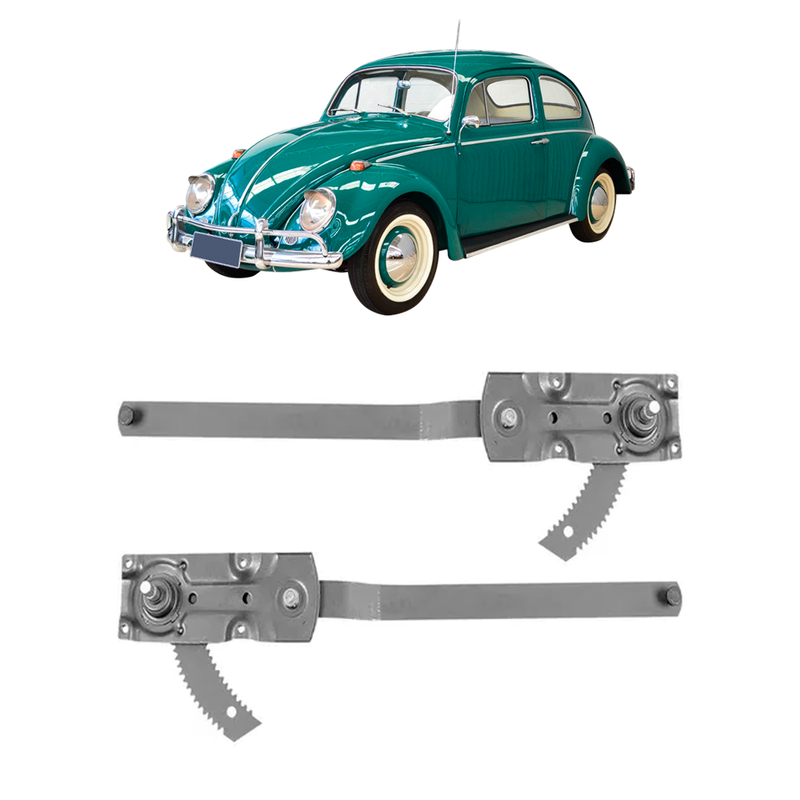 <transcy>Manual Window Regulator Pair VW Beetle 1959 to 1970</transcy>
