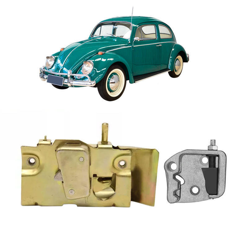 <transcy>Door Latch Lock With Striker Kit VW Beetle 1959 to 1977 Karmann Ghia</transcy>