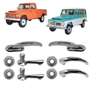 Kit Maçaneta Manivela Vidro Roseta Porta Ford F75 F-75 Rural