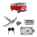 Kit Maçaneta Fechadura Porta Mala Tampa Traseira Kombi 75/97