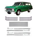 Kit Canaleta Pestana Friso Vidro Veraneio C10 D10 4 Portas