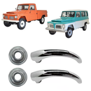 Kit Maçaneta Interna Roseta Moldura Porta Rural F75 Willys