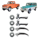 Kit Maçaneta Manivela Roseta Porta Vidro Ford F75 F-75 Rural