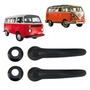Par Maçaneta Interna Porta Dianteira Kombi 57/96 Metal Preta