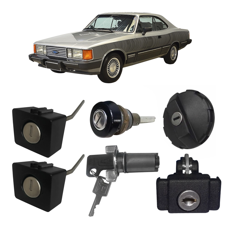 <transcy>Ignition Door Trunk Fuel Cap Cylinder Lock with Keys Kit Opel Commodore 1985 to 1992</transcy>