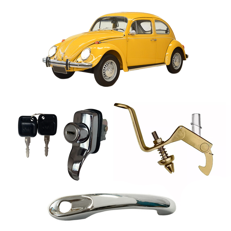 <transcy>Hood Latch Lock Handle and Engine Decklid Handle VW Beetle 1971 to 1996</transcy>