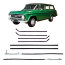 Kit Canaleta Pestana Friso Vidro Traseiro Veraneio C10 D10 4 Portas