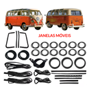 Kit Borracha Porta Canaleta Pestana Parabrisa Kombi 53 A 75