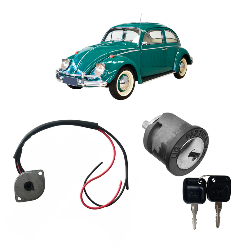 <transcy>Ignition and Starter Cylinder With Keys and Electric Switch Kit VW Beetle 1959 to 1976</transcy>