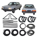 Kit Borracha Porta Vidro Mala Pestana Parabrisa Del Rey 2pts