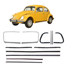 Kit Borracha Canaleta Pestana Quebra Vento Fusca 1978 A 1996