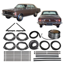 <transcy>Complete Restoration Weatherstrip Rubber Seal Kit + Chrome Lockstrip 4 Door Opala 1978 and 1979</transcy>