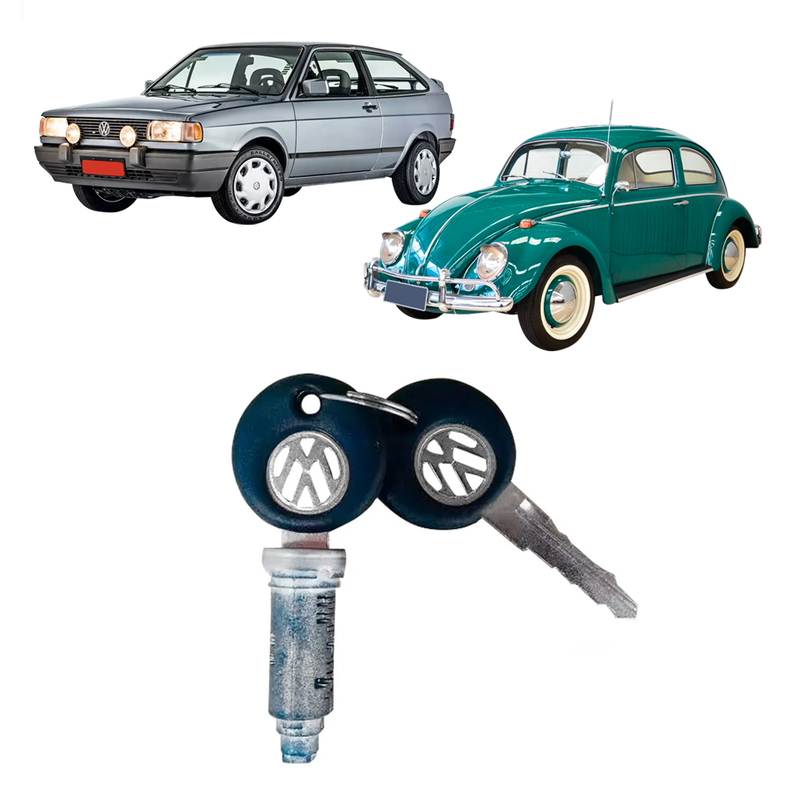 <transcy>Door Lock Cylinder With Keys VW Beetle Passat Gol Saveiro Voyage</transcy>