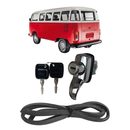 Kit Maçaneta Chave Borracha Tampa Motor Kombi 1975 A 1997