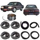 <transcy>Complete Restoration Weatherstrip Rubber Seal Kit + Chrome Lockstrip 4 Door Opel Commodore 1991 and 1992</transcy>