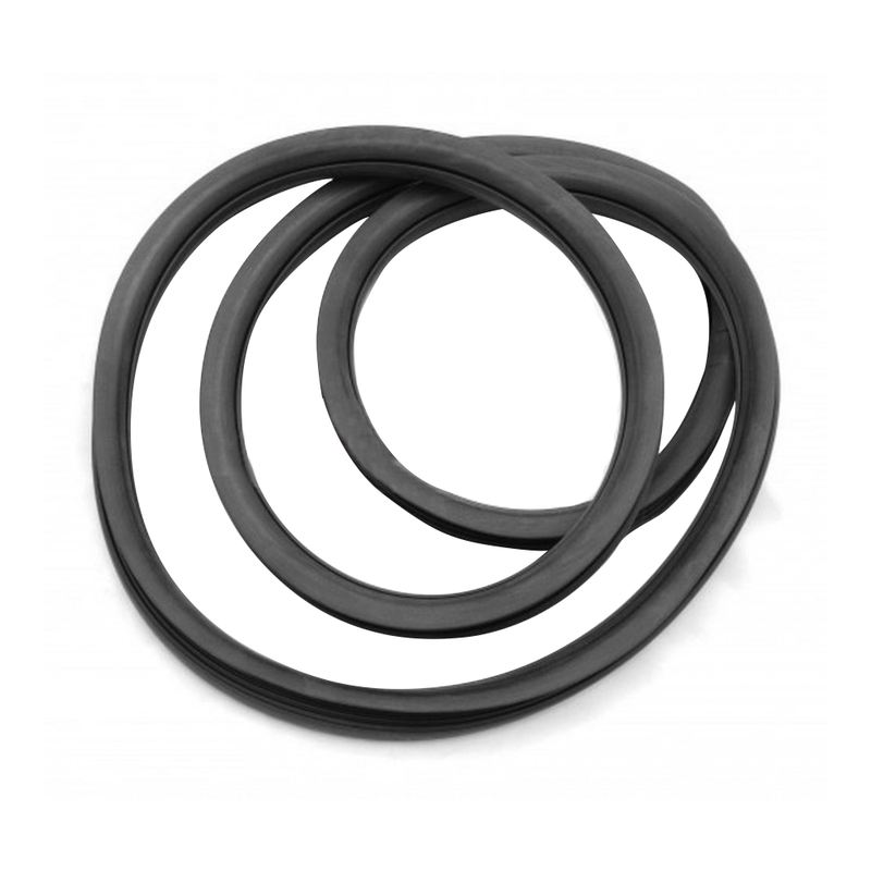 <transcy>Rear Window Weatherstrip Rubber Seal With Fitting For Locking Chrome Strip VW Beetle 1959 to 1966</transcy>