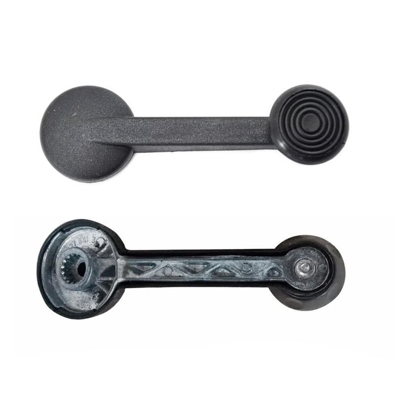 <transcy>Exterior and Interior Door Handle with Keys and Window Crank Chrome and Black Kit VW Beetle 1971 to 1996</transcy>