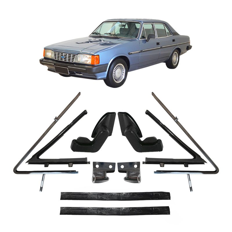 <transcy>Vent Window Latch Frame Rubber Seal Hinge Kit Opel Commodore Caravan 1985 to 1990</transcy>