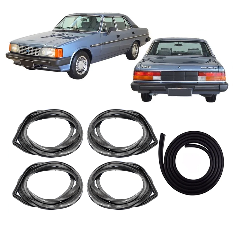 <transcy>Door Trunk and Hood Weatherstrip Rubber Seal Kit Opel Commodore 4 Doors 1980 and 1992</transcy>