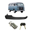 Kit Maçaneta Cilindro Chave Porta Lateral Correr Kombi Carat