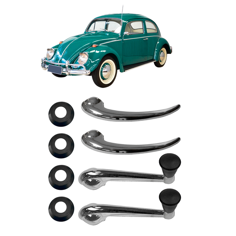 Kit Manivela Maçaneta Int Roseta Fusca 59 A 70 Karmann Ghia