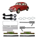 <transcy>Manual Window Regulator With Sash Run Channel and Beltline Weatherstrip Seal Kit VW Beetle 1971 to 1977</transcy>