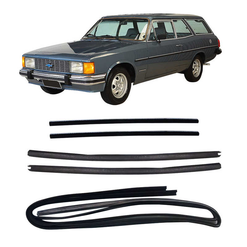 <transcy>Door Window Run Channel and Beltline Weatherstrip Seal Kit Opel Rekord C Caravan 1985 to 1992</transcy>