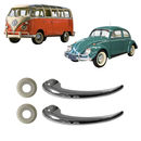 <transcy>Interior Door Handle with Ivory Frame Pair VW Beetle 1959 to 1977 Karmann Ghia T1 Split Screen Bus</transcy>