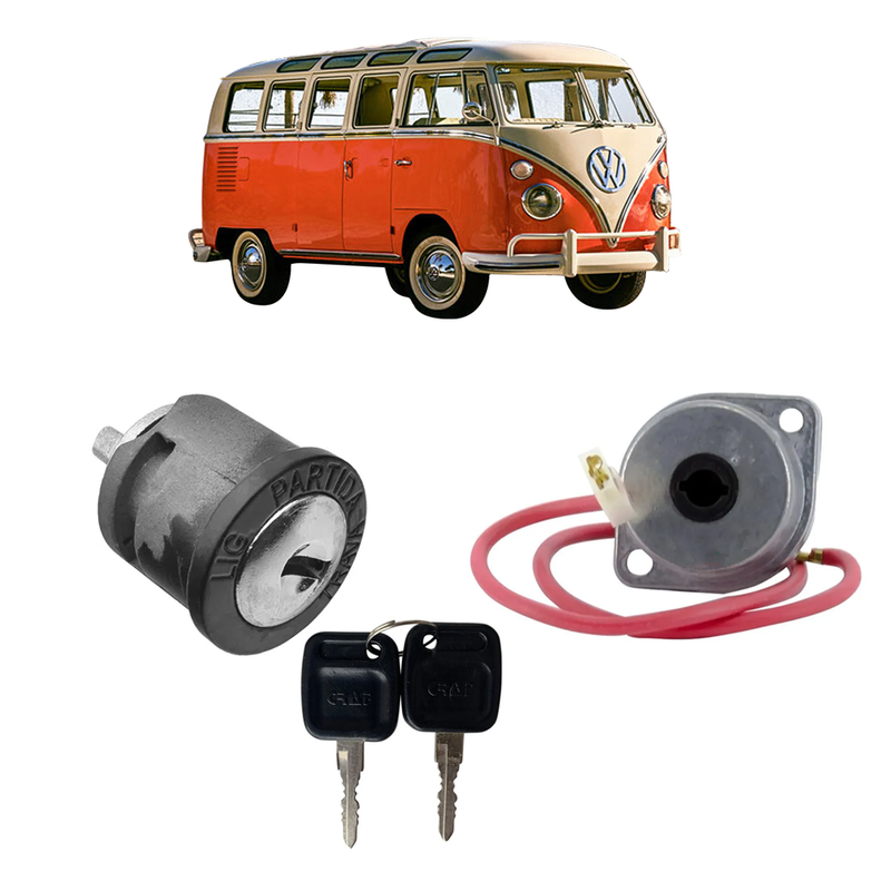 <transcy>Ignition Starter Cylinder Keys With Electric Switch Kombi VW Bus Split Window T1</transcy>