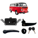 Kit Fechadura Maçaneta Porta Meio Lateral Kombi 1975 A 1997