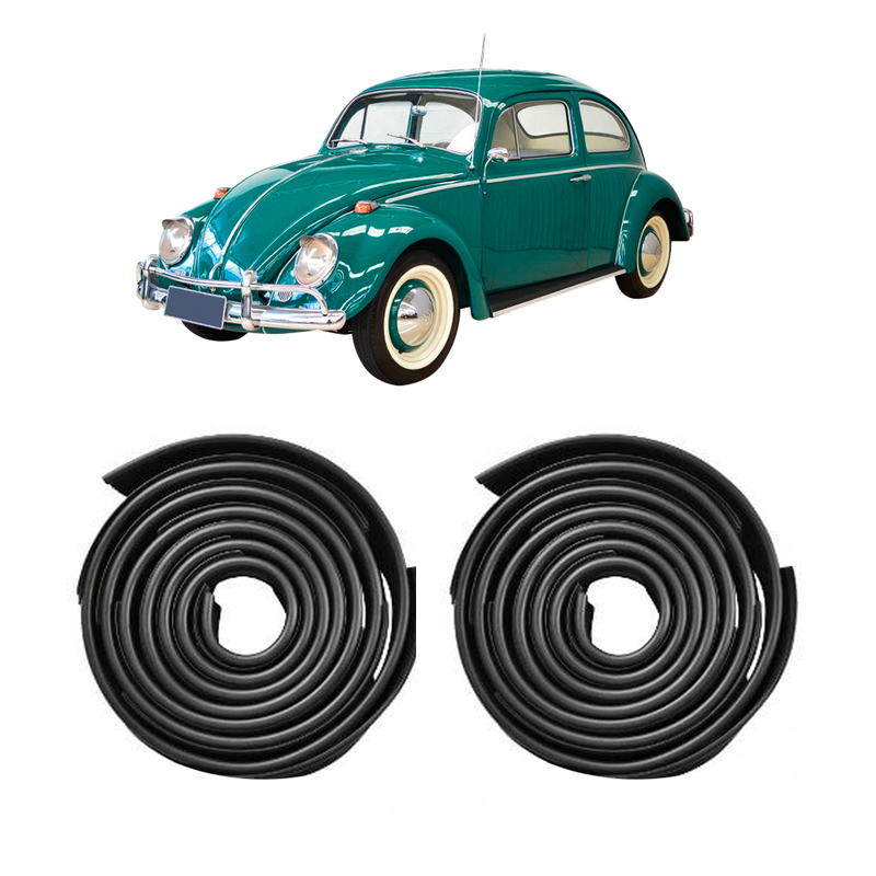 <transcy>Front Fender Beading Pair Black VW Beetle</transcy>