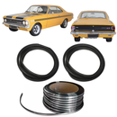 <transcy>Windshield and Rear Window Weatherstrip Rubber Seal with Locking Chrome Strip Kit Opel Rekord C Commodore 2 Doors</transcy>