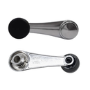 <transcy>Window Regulator Crank Handle Chrome with Black Knob Kit Opel Caravan Commodore Rekord C 2 doors 1968 to 1984</transcy>