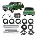 Kit Borracha Porta Canaleta Pestana Parabrisa Friso Veraneio