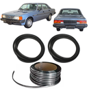 <transcy>Windshield and Rear Window Weatherstrip Rubber Seal with Locking Chrome Strip Kit Opel Rekord C Commodore 4 Doors</transcy>