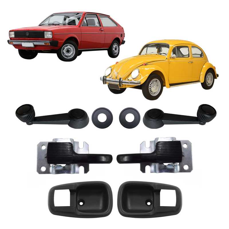 <transcy>Interior Door Handle and Window Crank Handle Kit VW Beetle Gol Brasilia Variant</transcy>