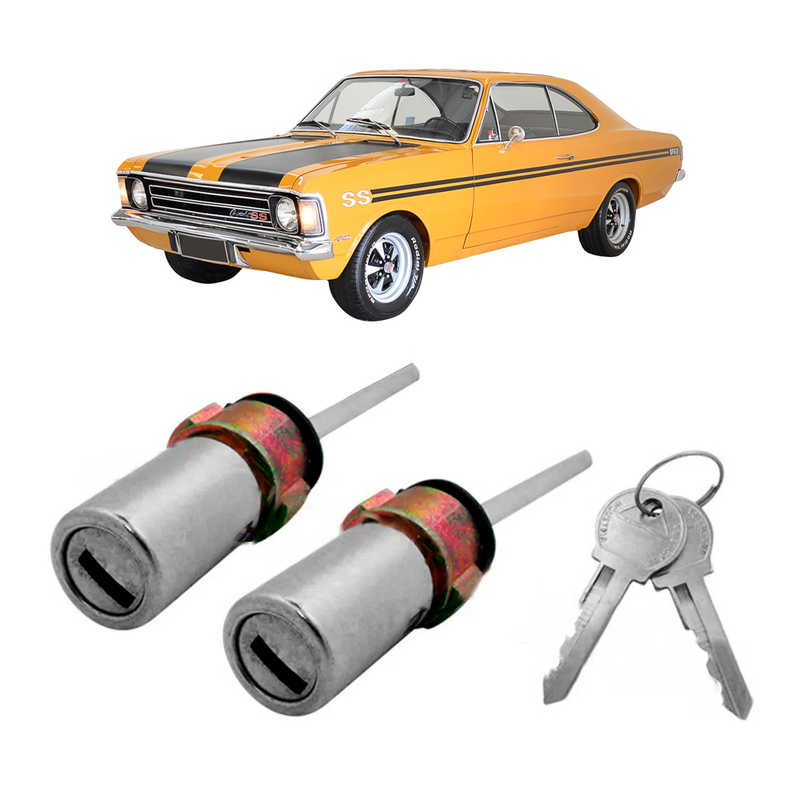 <transcy>2 Door Lock Cylinder with Keys Pair Opel Caravan Rekord C Commodore 1968 to 1984</transcy>
